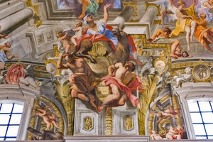 Azië (detail) van de allegorieën van de continenten door Andrea Pozzo