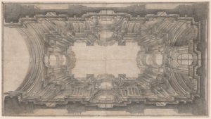Illusionistische Architectuur voor het Gewelf van San Ignazio door Andrea Pozzo