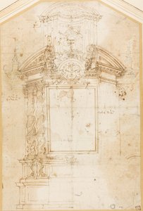 Schets voor een altaar van Sint Bartholomeus door Andrea Pozzo