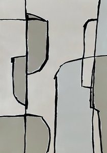 Neutrale abstracte vormen door Andrea Reichhart