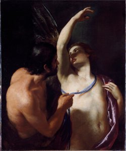 Icarus en Dedale (Icarus en Daedalus) door Andrea Sacchi