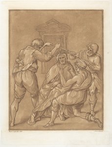 Christus met Doornen gekroond door Andrea Scacciati after Bartolomeo Cesi