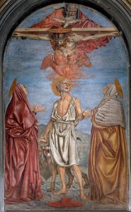 Heilige Drie-eenheid met God, Jezus Christus en de Heilige Geest door Andrea del Castagno