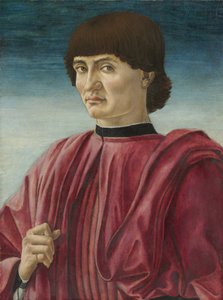 Portret van een man door Andrea del Castagno