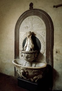 Doopvonten door Andrea del Verrocchio