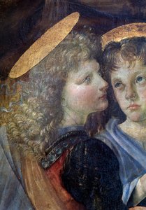 De doop van Christus (detail) door Andrea del Verrocchio