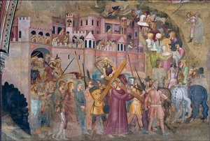 Christus draagt het kruis door Andrea di Bonaiuto (fl.1343 77)