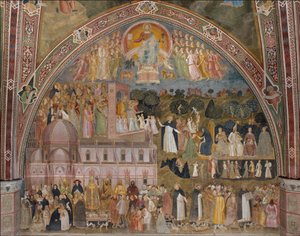 Via Veritatis, de militante en triomferende kerk door Andrea di Bonaiuto (fl.1343 77)
