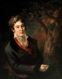 Portret van de Italiaanse dichter en toneelschrijver Ugo Foscolo (1778-1827). Schilderij door Andrea Appiani