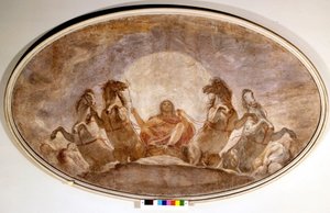 De wagen van Apollo. Andrea Appiani (1754-1817). Pinacoteca di Brera. Milaan door Andrea the Elder Appiani