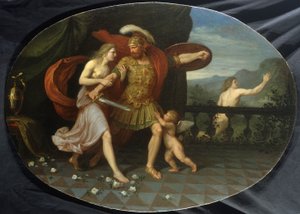 De woede van Mars gestopt door Venus door Andrea the Elder Appiani