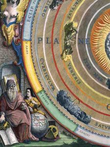 Een Astronoom (detail) uit een kaart van de planeten, uit 