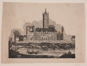Een versterkt kasteel door Andreas Flinch