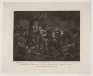 Koning Christian IV op het schip Trefoldigheden in de Zeeslag bij Femern