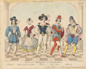 Viola naar Shakespeare van Deinhardstein - Kostuumbeeld voor Theatrezeitung door Andreas Geiger