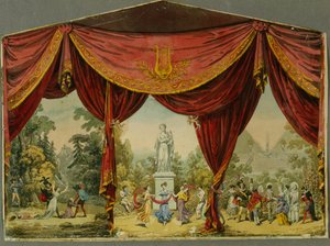 Schets voor het gordijn voor het Keizerlijk Theater in Sint-Petersburg door Andreas Leonhard Roller