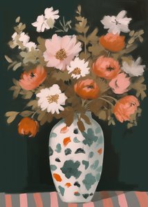 Kleurrijke bloemen in een vaas