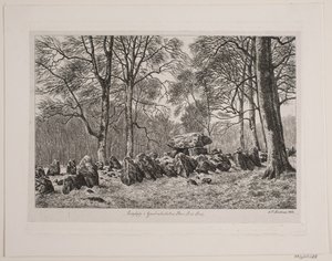 Langdysse bij Gunderslevholm bos door Andreas Peter Madsen