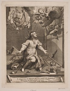 Knud de Heilige, lijdende marteldood door Andreas Reinhardt