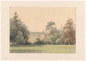 Gezicht op het Oude Loo door Andreas Schelfhout