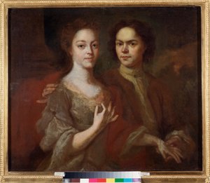 Zelfportret met zijn vrouw door Andrei Matveyev