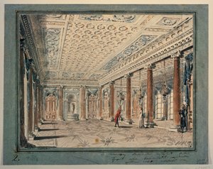 Interieur van de Hoekhal in het Stroganov Paleis