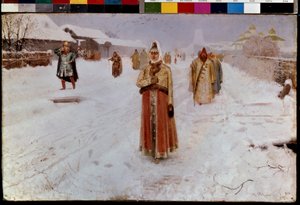 Zondag door Andrei Petrovich Ryabushkin