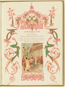 Programma voor de opera Een leven voor de tsaar door M. Glinka, 1896 door Andrei Petrovich Ryabushkin