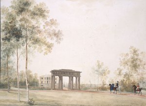 Toegangspoort tot het park in Tsarskoye Selo, na 1821
