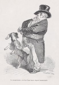 De eigenaar uit Scènes uit het privé- en openbare leven van dieren, ca. 1837-47