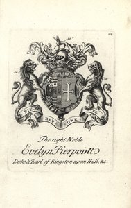 Wapen en wapenrusting van de zeer nobele Evelyn Pierpoint, Hertog en Graaf van Kingston upon Hull door Andrew Johnston