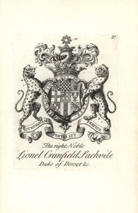 Wapen en wapenrusting van de zeer edele Lionel Cranfield Sackville, Hertog van Dorset door Andrew Johnston