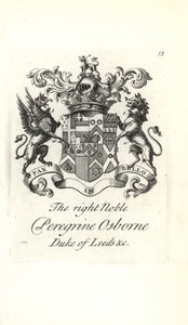 Wapen en wapenrusting van de zeer edele Peregrine Osborne, 2e Hertog van Leeds door Andrew Johnston