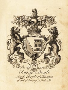 Wapen van de Zeer Eerwaarde Charles Boyle, Lord Boyle van Marston, 4e Graaf van Orrery in Ierland