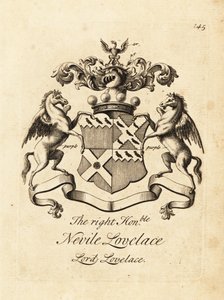 Wapen van de Zeer Eerwaarde Nevile Lovelace, Heer Lovelace, 6e Baron Lovelace door Andrew Johnston