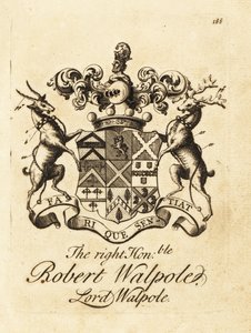 Wapen van de Zeer Eerwaarde Robert Walpole, Lord Walpole, 2e Graaf van Orford door Andrew Johnston