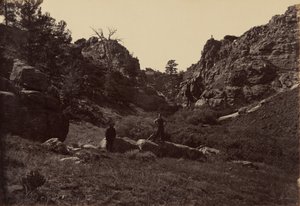 Plaat 10. Duivelspoort, kanunnik Dale Creek, 1869 (foto) door Andrew Joseph Russell