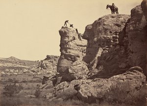 Plaat 21. Hoge Bluff, Black Buttes,1869 (foto) door Andrew Joseph Russell