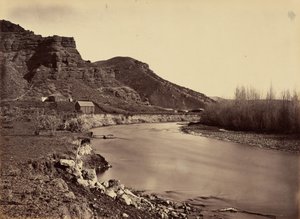Plaat 35. Echo City, uitkijkend over de Weber-rivier,1869 (foto) door Andrew Joseph Russell