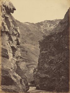 Plaat 40. Duivelspoort, Weber Canon,1869 (foto) door Andrew Joseph Russell