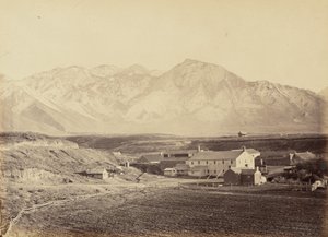 Plaat 49. De katoen- en wolfabrieken van Brigham Young,1869 (foto) door Andrew Joseph Russell