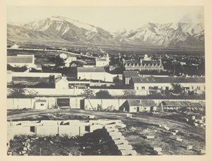 Salt Lake City, Kamp Douglas en Wasatch Mountains op de Achtergrond door Andrew Joseph Russell