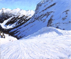 In de vallei, Courchevel, Frankrijk door Andrew Macara