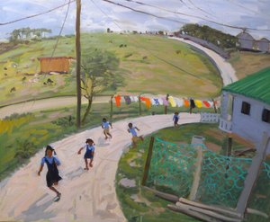 Schoolkinderen door Andrew Macara