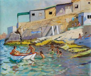 De roeiboot, Valetta, Malta
