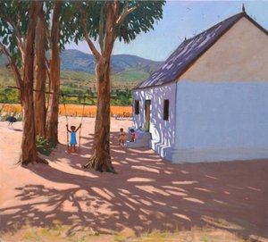 De schommel, Klein Karoo, Zuid-Afrika, 2000 (olieverf op doek) door Andrew Macara