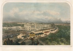 Parade langs Apsley House, Hyde Park Corner, Piccadilly, Londen door Andrew Maclure