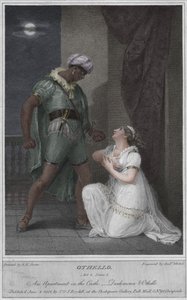 Othello. Act 4. Scene 2. Een appartement in het kasteel. Desdemona & Othello, 1801 door Andrew Michel