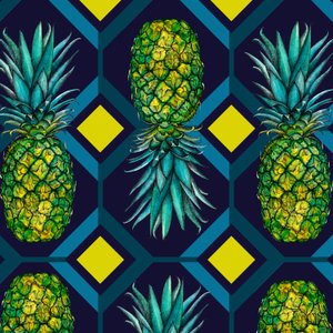 Ananas geometrische tegel door Andrew Watson