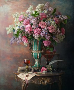 Klassiek bloemstilleven door Andrey Morozov
